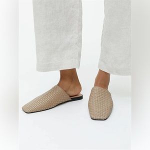 Arket Leather Woven Mules